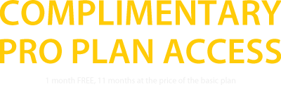 Complimentary Pro Plan Access